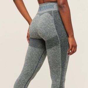 Gymshark Flex High Waisted Leggings (Deep Petrol Blue/White Marl - size Small)